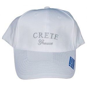 Καπέλο Τζόκεϋ CRETE Κεντητό Λευκό Κωδ.122526
