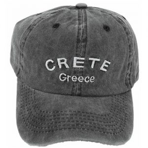 Καπέλο Τζόκεϋ Κωδ.129240 Πετροπλυμένο Κεντητό Crete Greece