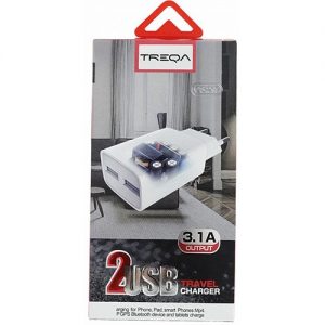 TREQA 2 USB Wall Adapter 3.1A Λευκό (CS-217) Κωδ.44057