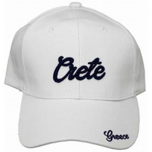 Καπέλο Τζόκευ CRETE κεντητό Κωδ.122575 Λευκό - Μπλε
