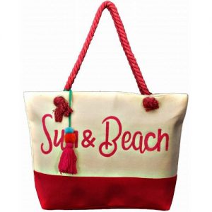 Τσάντα Θαλάσσης Sun & Beach Ροζ Κωδ.13400