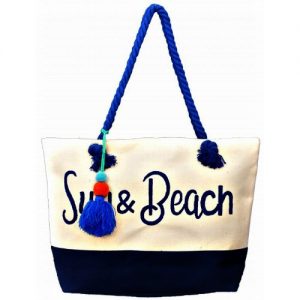Τσάντα Θαλάσσης Sun & Beach Μπλε Κωδ.13401