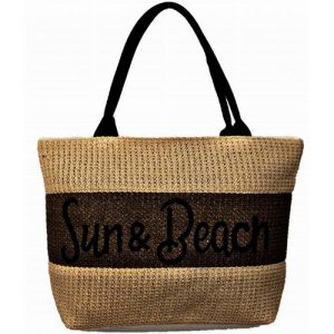 Τσάντα Θαλάσσης Sun & Beach Μπεζ - Καφέ Κωδ.13403