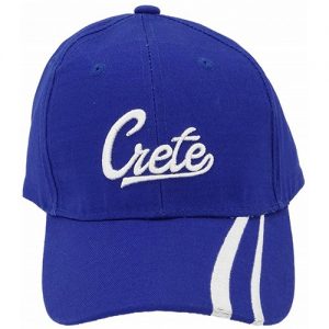 Καπέλο Τζόκευ CRETE κεντητό Κωδ.122576 Λευκό - Μπλε