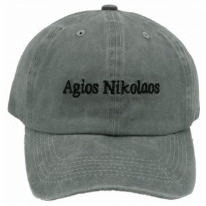 Καπέλο Τζόκεϋ Agios Nikolaos Κεντητό Κωδ.129225 Πετροπλυμένο