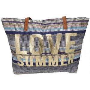 Τσάντα Θαλάσσης LOVE SUMMER Μπλε Κωδ.13421