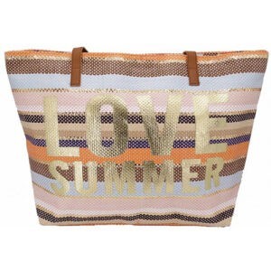 Τσάντα Θαλάσσης LOVE SUMMER Πορτοκαλί Κωδ.13422