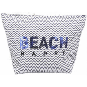 Τσάντα Θαλάσσης BEACH HAPPY Μπλε Κωδ.13450